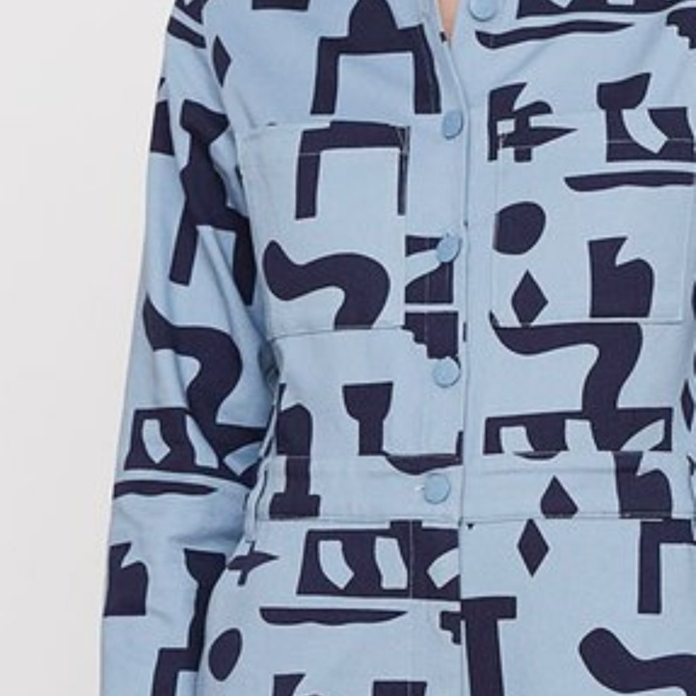NWT Lazy Oaf Jumpsuit - Shapes Bric-a-brac Pattern - Picture 9 of 10